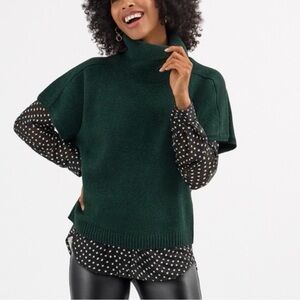 CAbi Dark Green Turtleneck Sweater